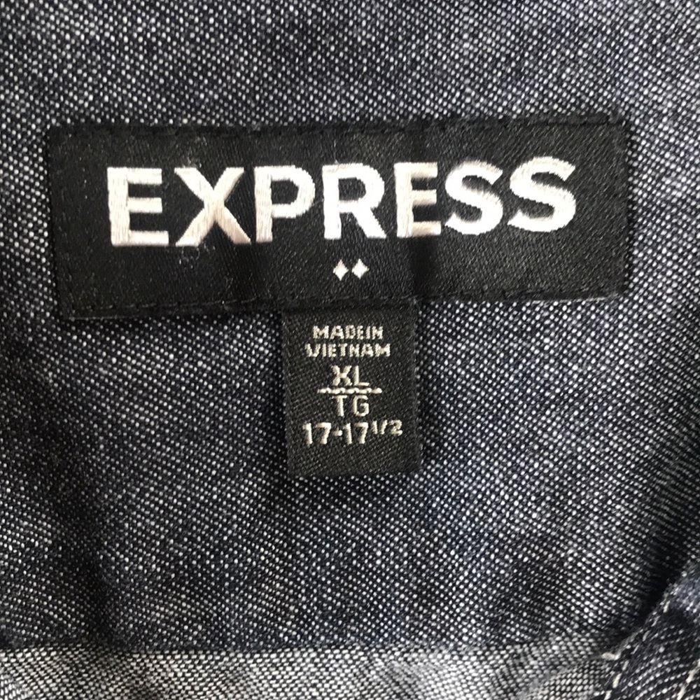 Mens XL Express denim looking shirt - Picture 5 of 7